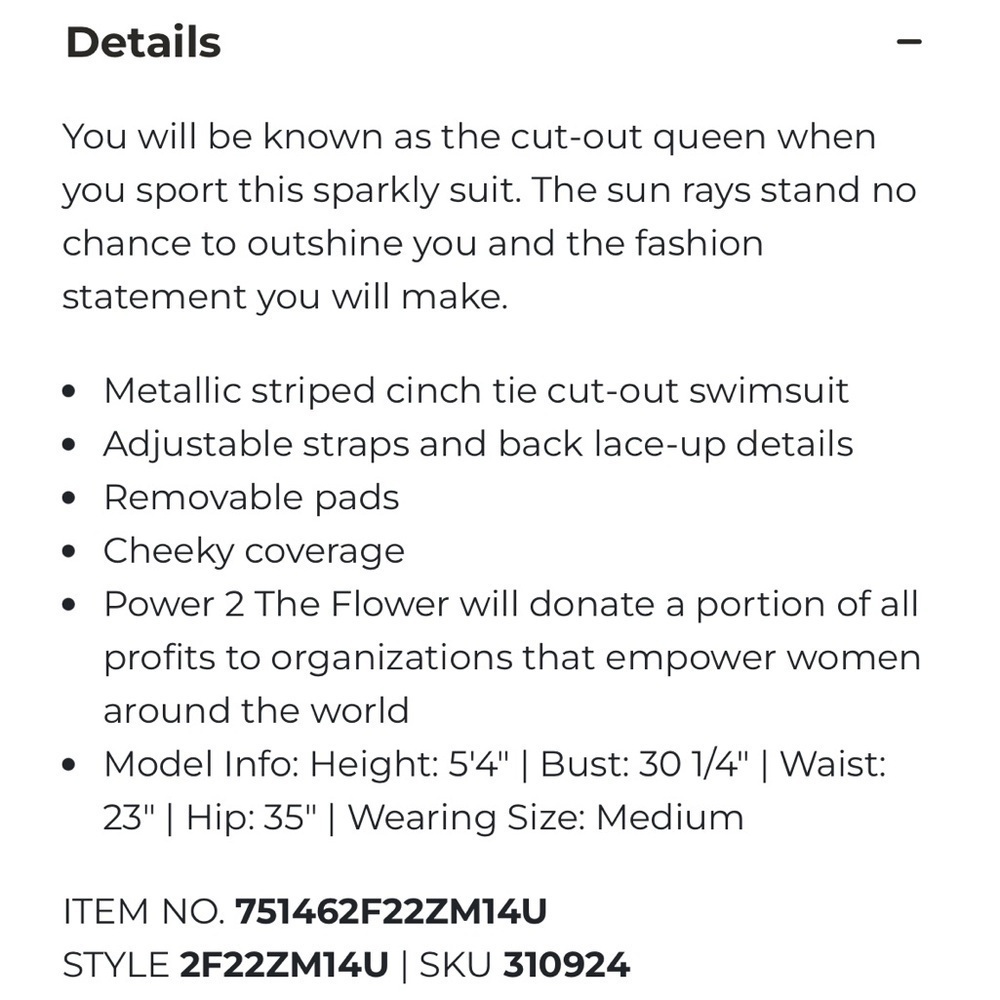 POWER 2 THE FLOWER Anita Swimsuit in Sunset Stripe Medium sold by BUCKLE 63 - Picture 5 of 13